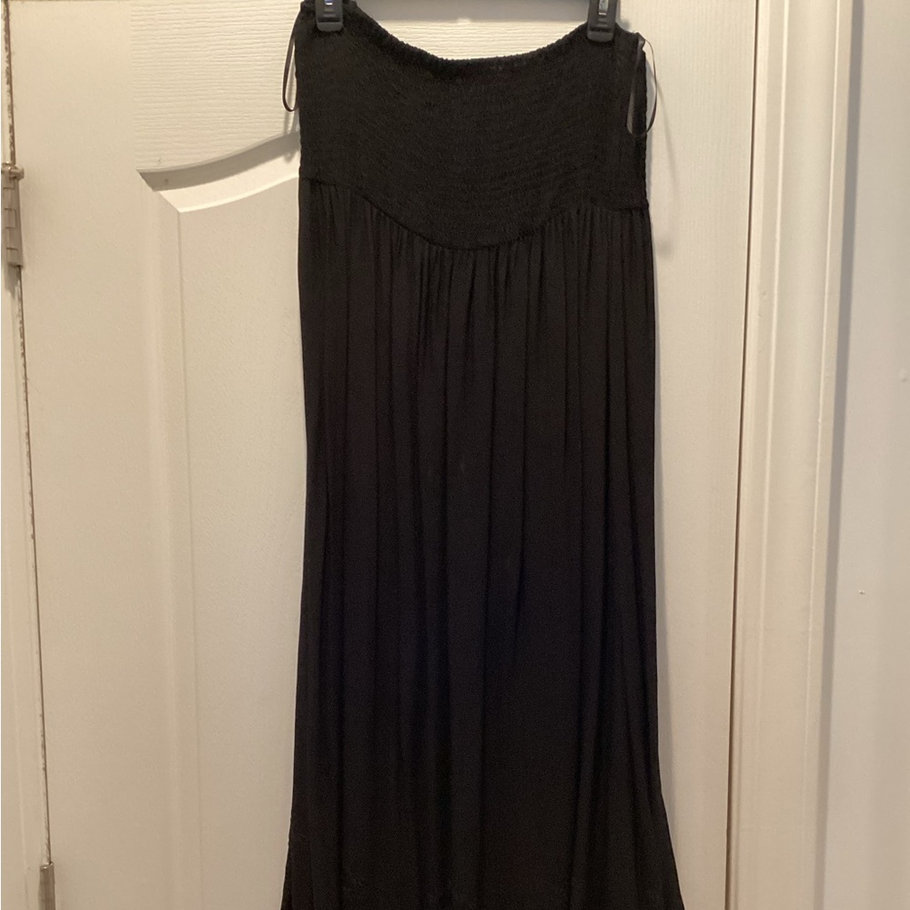 Maxi  Strapless Shirred to Waist Dress